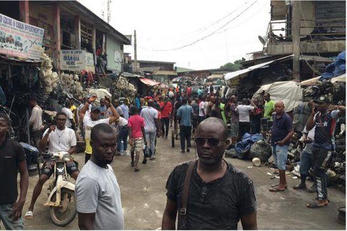 Ladipo spare parts market in the Mushin area of Lagos State has been shut down. [BBC].