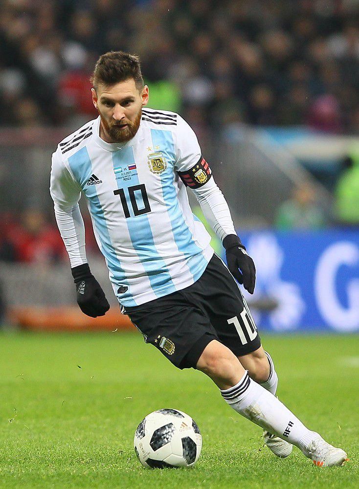 Lionel Messi in action for Argentina