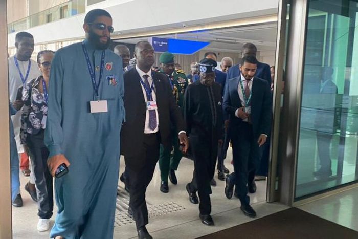 President Bola Tinubu and his entourage at COP28 in Dubai [Premium Times]
