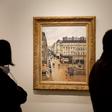 Camille Pissarro's "Rue Saint-Honore in the Afternoon. Effect of Rain, 1897" at Thyssen-Bornemisza museum in Madrid, April 22, 2022.Susana Vera/Reuters