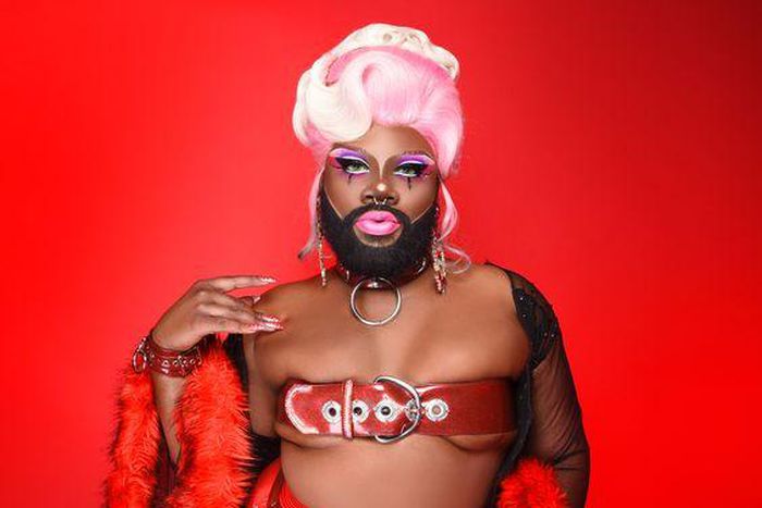 A drag queen who identifies as a transgender [Pinterest]