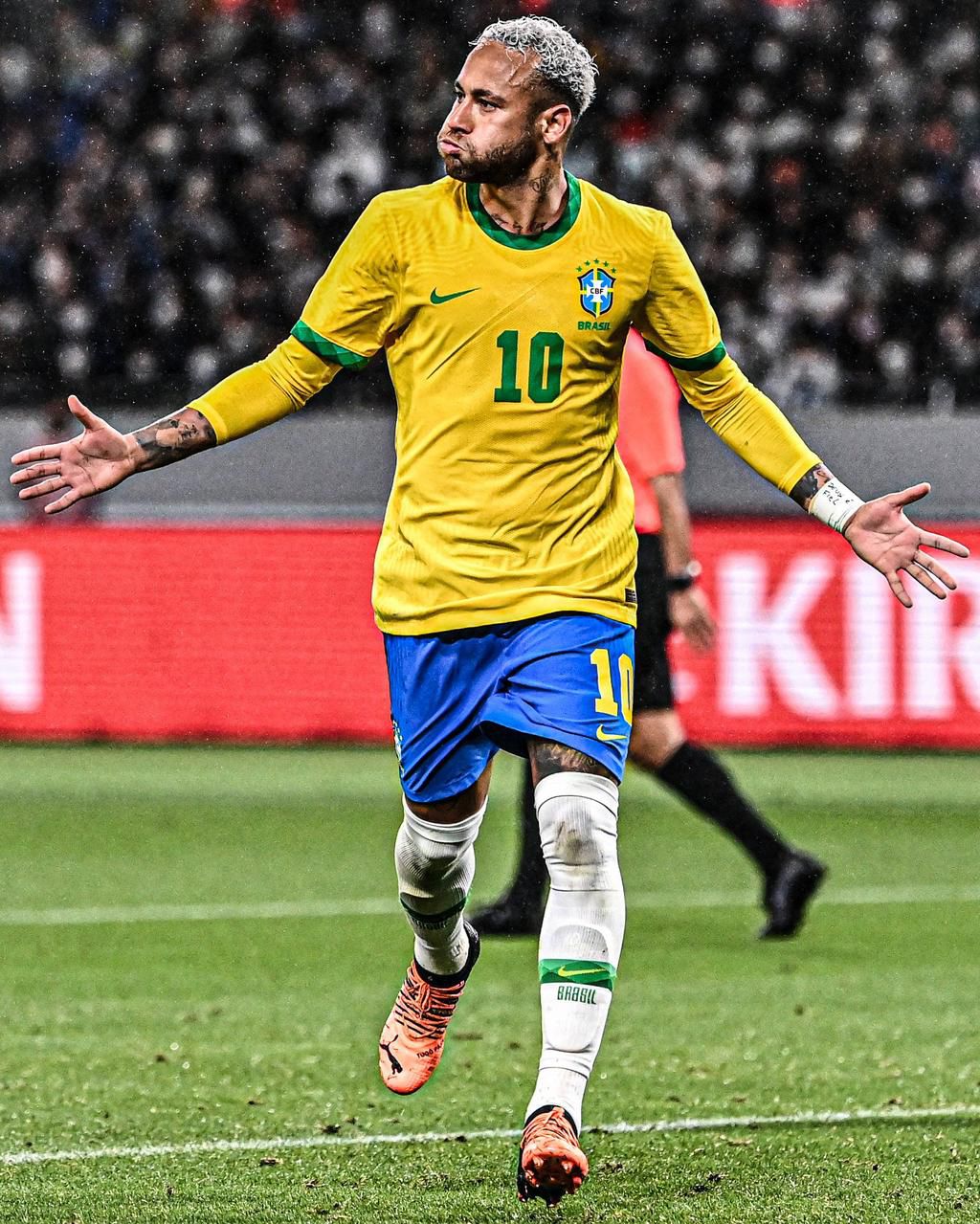 Neymar in action for Brazil