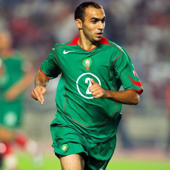 Walid Regragui playing for Morocco at the African Nations Cup