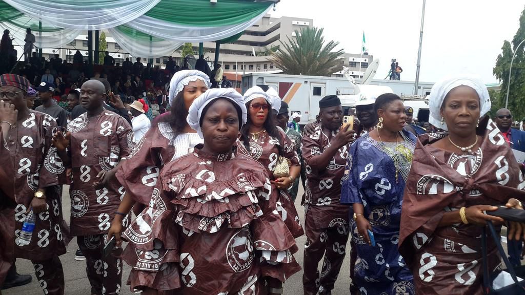Nigerians rock colourful aso ebi at the presidential inauguration of Bola Tinubu [NAN]