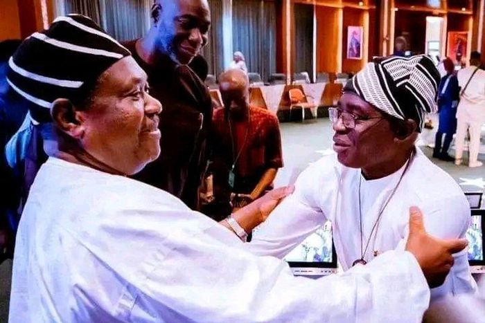 Benue State Governor, Hyacinth Alia and SGF, Senator George Akume. [Twitter:@Tinubushettima5]