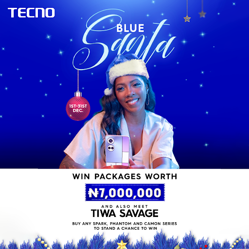 Amazing surprises await lucky customers in the TECNO Blue Santa promo.