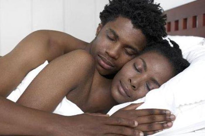 Black couple sleeping together [Naijaloaded]