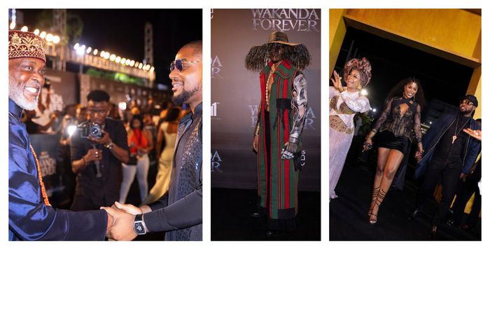 Black carpet moments at the premiere