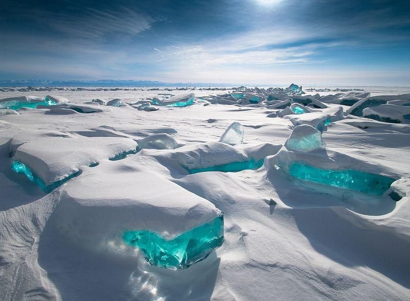 Siberia's frozen Lake Baikal in winter [AmusingPlanet]