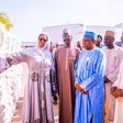 The Minister of Humanitarian Affairs, Disaster Management and Social Development, Sadiya Umar Farouq, making a presentation of relief items to the Borno State government [NAN]
