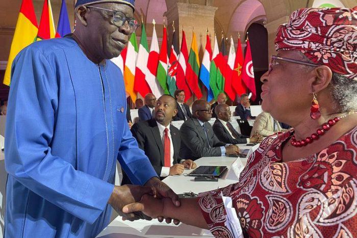 President Bola Tinubu and Ngozi Okonjo Iweala met in France in June 2023. [Punch]