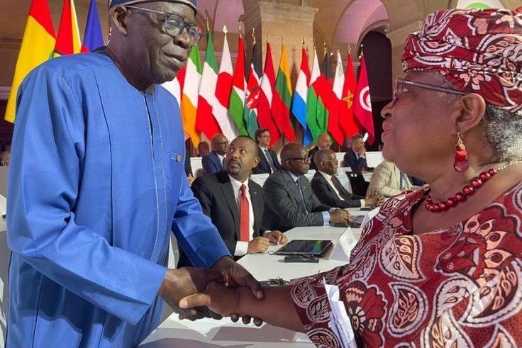 President Bola Tinubu and Ngozi Okonjo Iweala met in France in June 2023. [Punch]