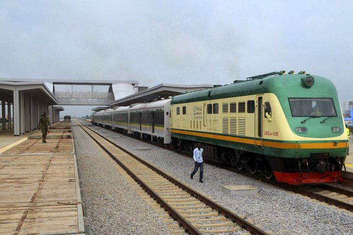A section of Nigeria's revitalised rail track