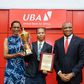 L-R: Managing Director/CEO , United Bank for Africa(UBA) Foundation, Mrs Bola Atta; winner, 2023 UBA National Essay Competition and Student of Fountain Heights Secondary School, Adaeze Onaro and  Group Managing Director/CEO, UBA Plc, Mr. Oliver Alawuba