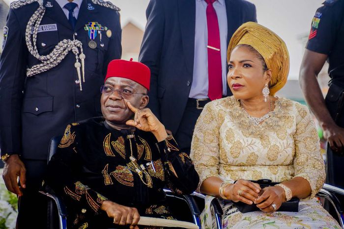 Governor Alex Otti with his wife, Priscilla [Instagram/@priscilla.otti]