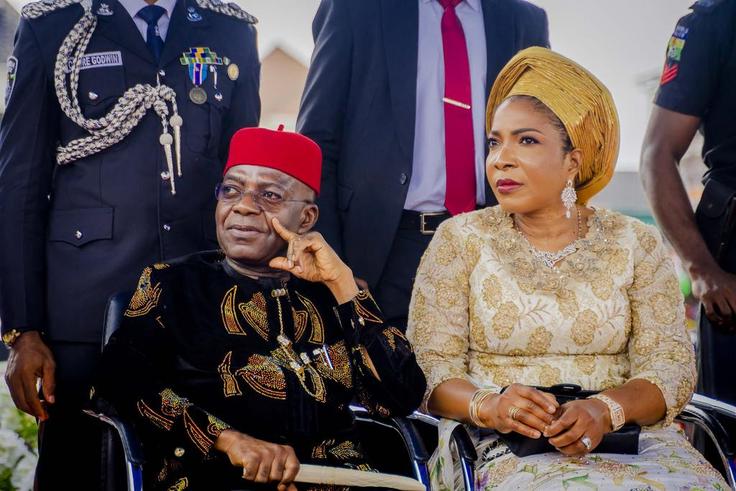 Governor Alex Otti with his wife, Priscilla [Instagram/@priscilla.otti]