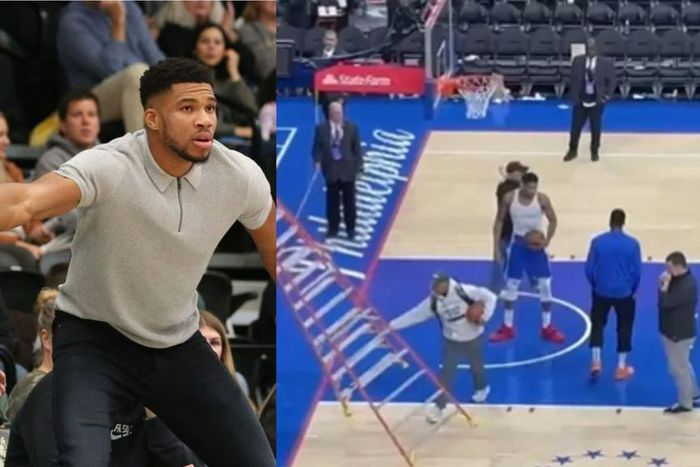 NBA fans blast Giannis Antetotoukoumpo for being fake humble after an altercation with Montrezl Harrell.