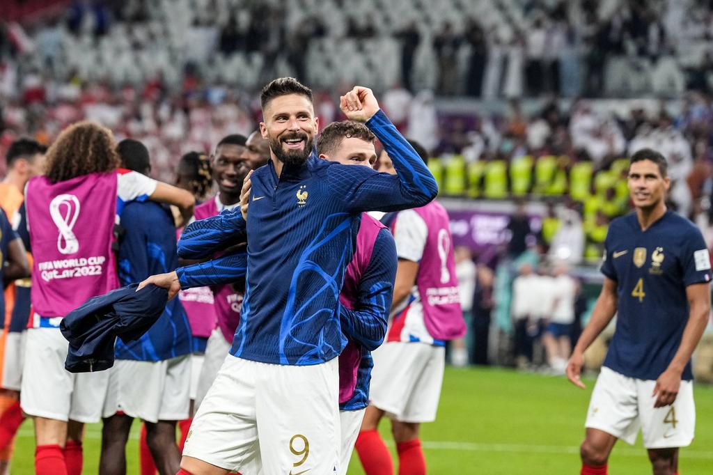 Olivier Giroud became France's outright all-time highest goal scorer during the World Cup