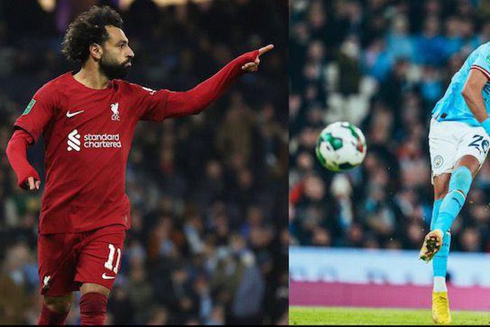 Salah and Mahrez were both on target in the Carabao Cup game.