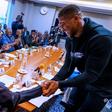 Anthony Joshua and Muhammadu Buhari (Office of the President of Nigeria)