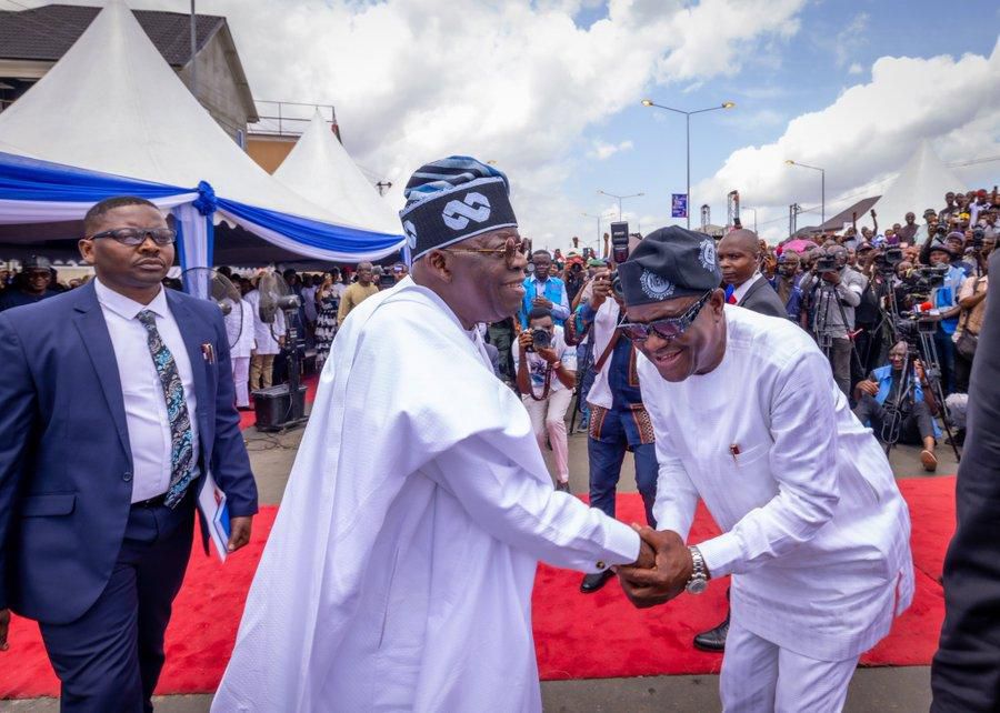President Bola Tinubu and FCT Minister, Nyesom Wike. [Ripples]
