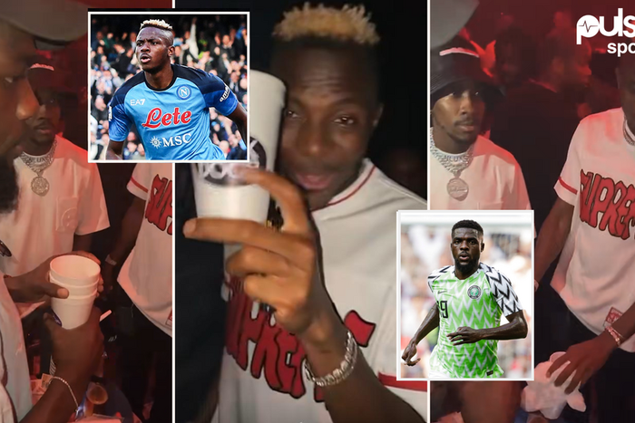Super Eagles stars spotted chilling at a popular nightclub in Lagos