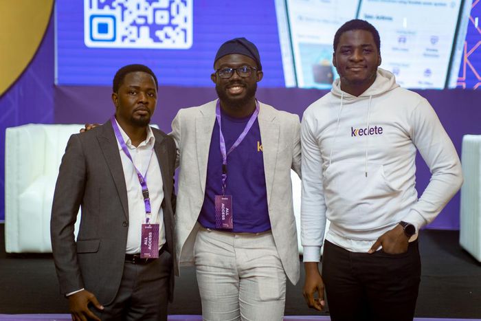 L-R: Chief Technical Officer, Kredete, Hakeem Oriola; Founder and Chief Executive Officer, Kredete, Adeola Adedewe; and Head of Product, Kredete, Ebuka Arinze; at the official launch of Kredete, a lending platform to deepen credit access for Nigerians,...