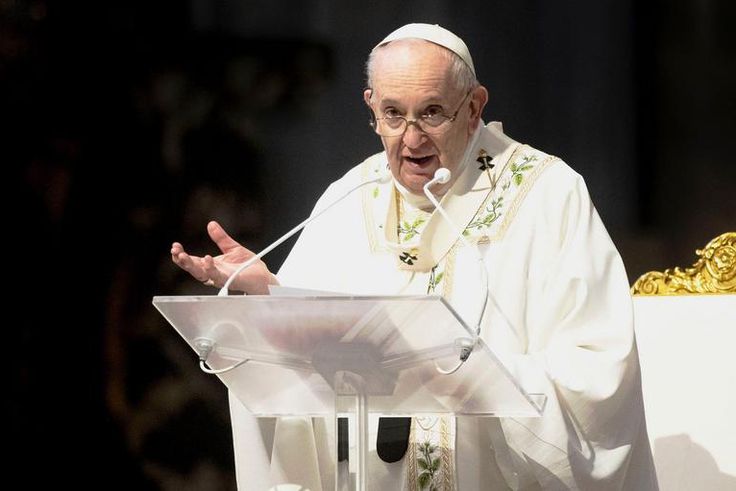 Pope Francis holds a Holy Mass on May 16, 2021.Alessandra Benedetti/Corbis via Getty Images
