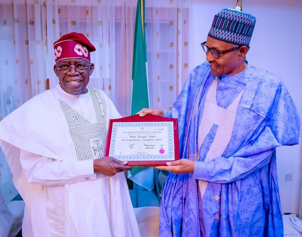 President Bola Tinubu and his predecessor, Muhammadu Buhari [Twitter:@MBuhari]