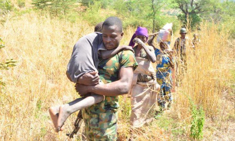Victim rescued by the Nigerian Army troops from Boko Haram captivity in Borno on 16/11/2019 (NAN)