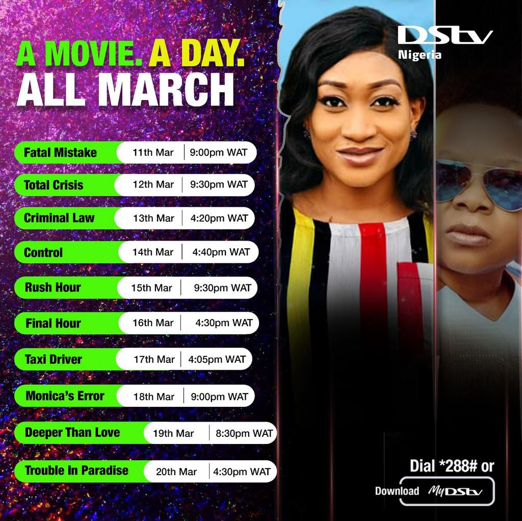 Watch out for exciting movies to premiere on Africa Magic this weekend