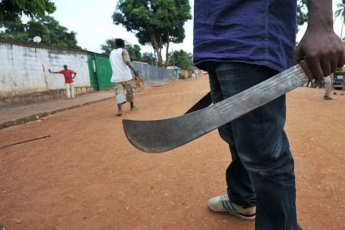Man holding machete (File photo)