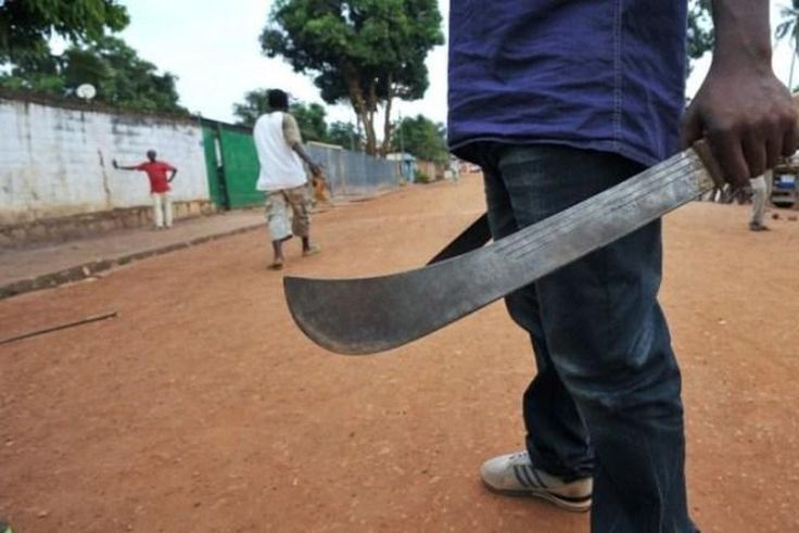 Man holding machete (File photo)