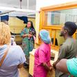 The Mandate Secretary, Health and Environment Services Secretariat, FCTA, Dr Dolapo Fasawe (middle), interacting with health workers at Garki District Hospital, Abuja. [NAN]