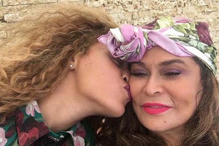 Beyonce with mum, Tina Knowles