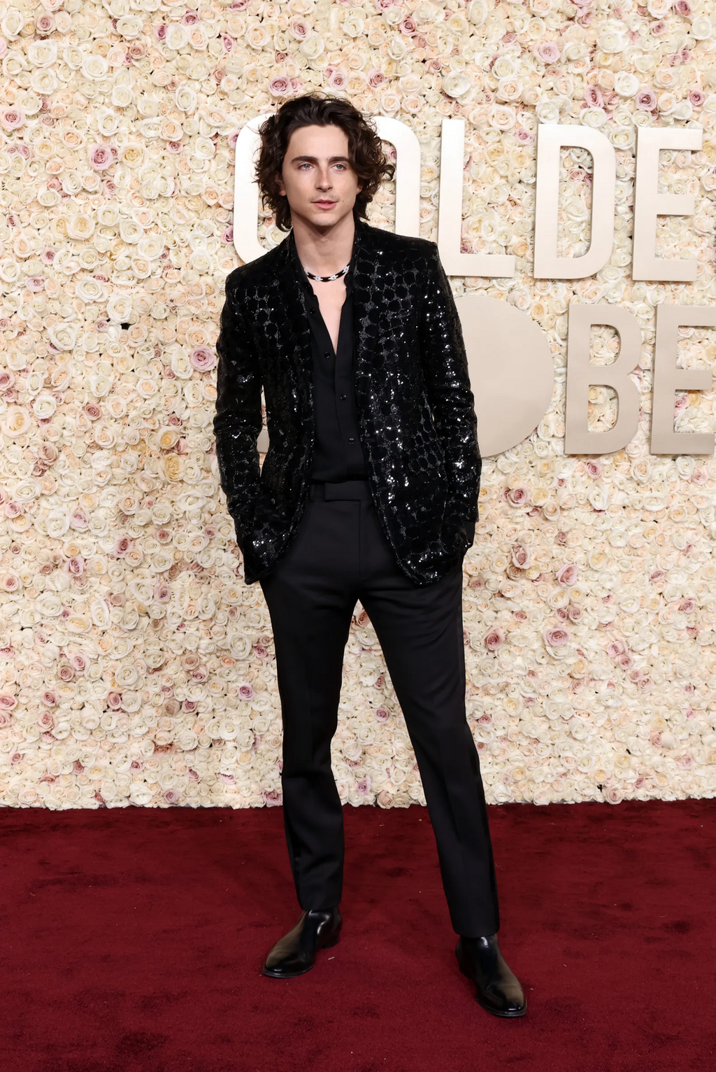 Timothee Chamalet at the Golden Globes [GettyImages]