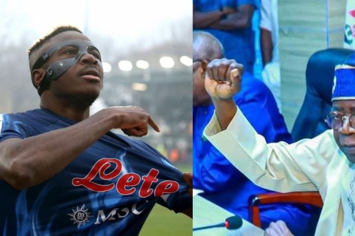 The real idán gangan - Tinubu hails Osimhen for exploits in Italy. [File photo]