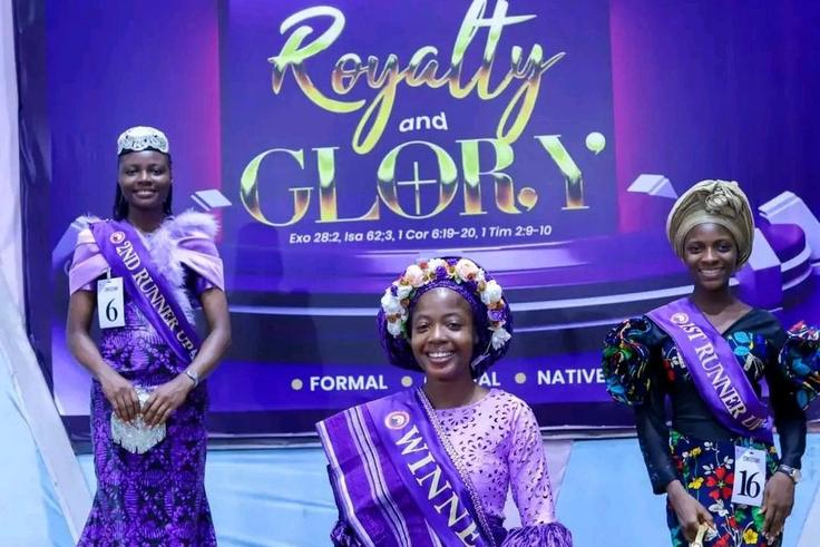 The top 3 winners of the pageant [Twitter/gospelfilmsng]