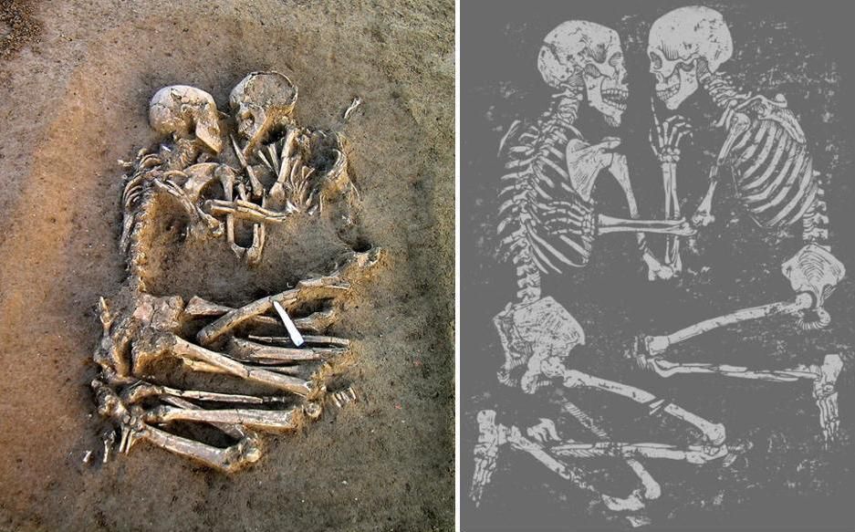The skeletal couple in an embrace six millennia ago [Lochgarry's blog]