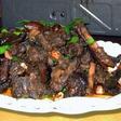 A plate of dog meat