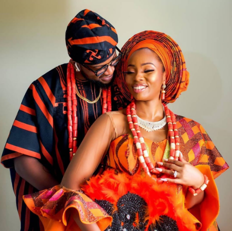Bambam and Teddy A hold their traditional wedding ceremony at Ibese, Ilaro, in Ogun State. (Honeylens)
