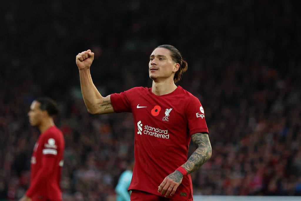 Darwin Nunez looks set to miss Liverpool's trip to Brighton on Saturday