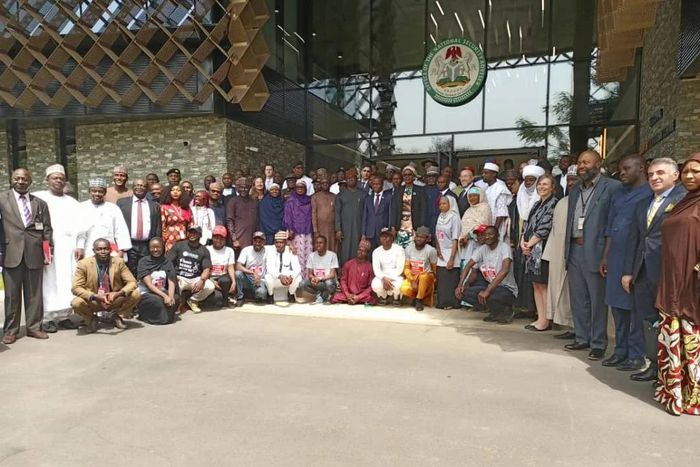 participants and officials at the Youth, Peace, and Security Summit, organised by the National Counter Terrorism Centre, Office of the National Security Adviser (ONSA) in collaboration with Mercy Corps in Abuja on Wednesday (31/1/24) [NAN]