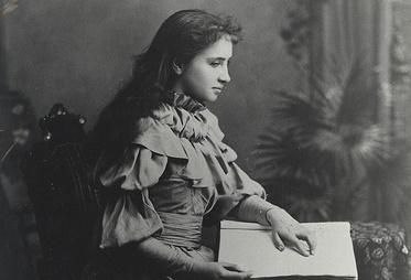 Helen Keller reading [pathstoliteracy]