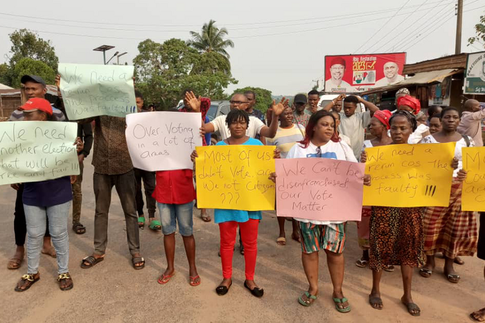 2023 Elections: Abia women, youths protest, demand cancellation of NASS polls results (PeoplesGazette)