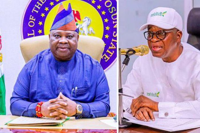 Gov Adeleke celebrates 'big brother' Oyetola at 69. [Twitter:@election3524]