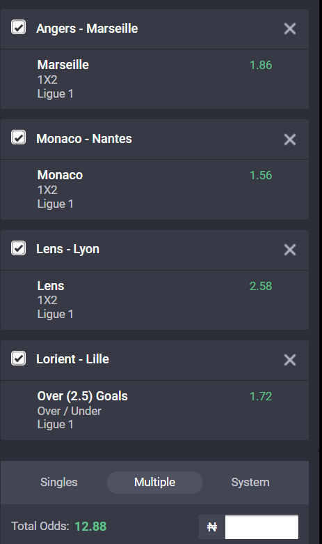 La Liga accumulator on Bet9ja