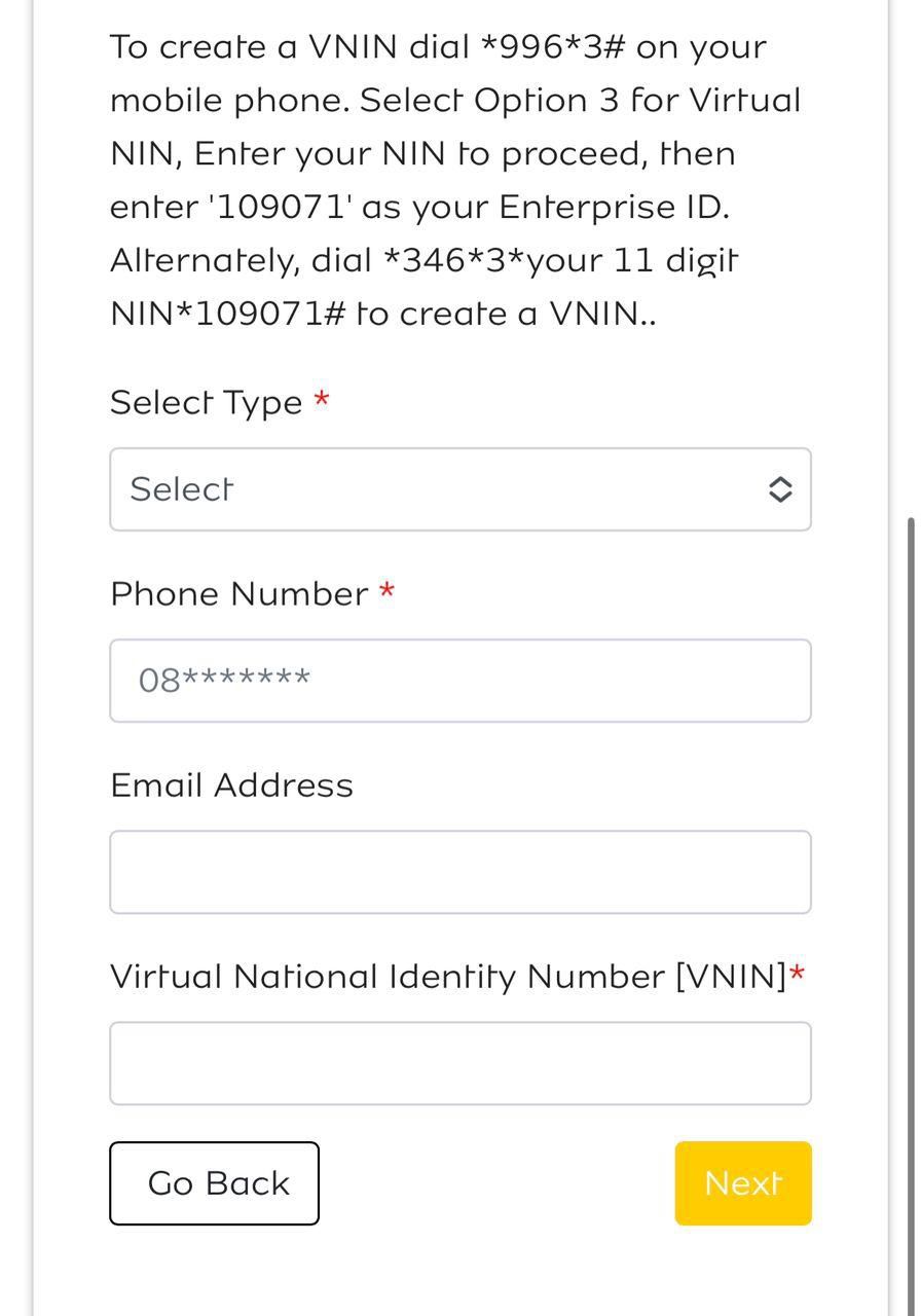 Fill in your name, MTN number, NIN, and email address [Pulse Nigeria]