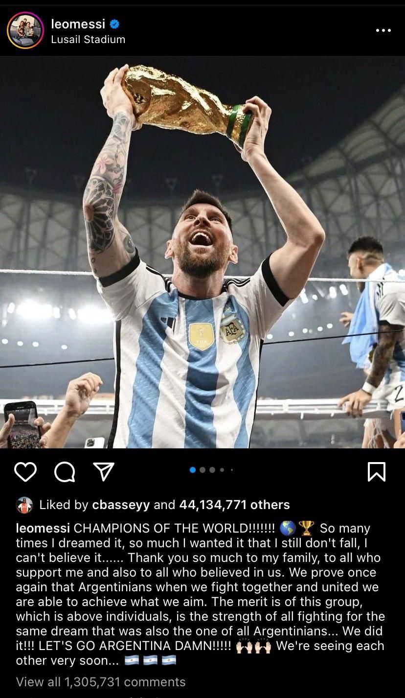 Lionel Messi/Instagram