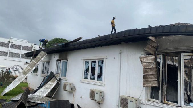 Fire guts parts of the Ooni's palace in Osun state